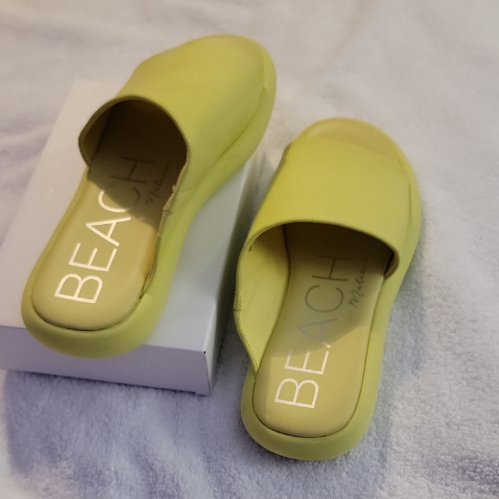 Beach Women's Lime Green Mules